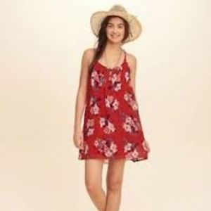 Red Floral Hollister Dress
